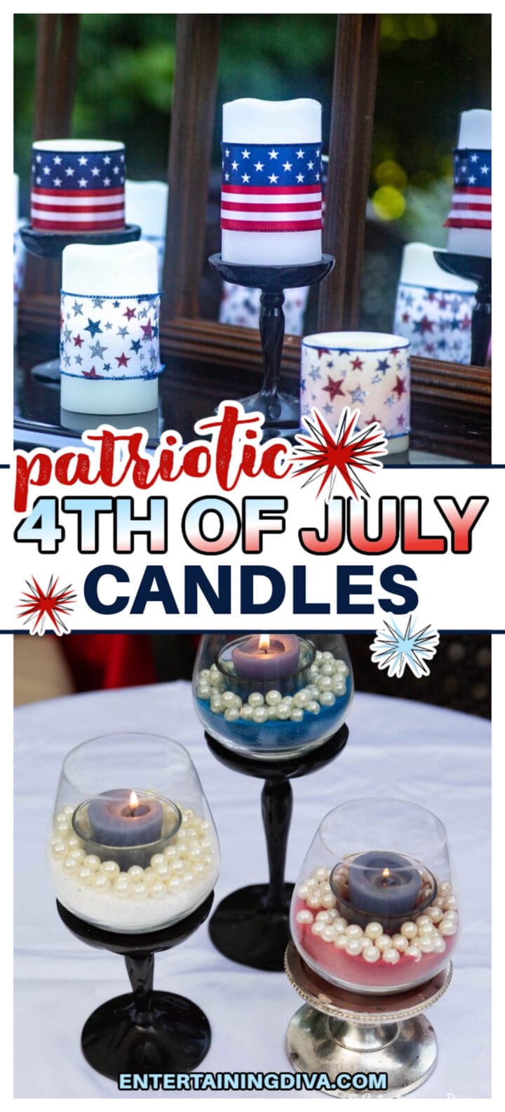 5 Easy And Inexpensive Ways To Make 4th of July Candles