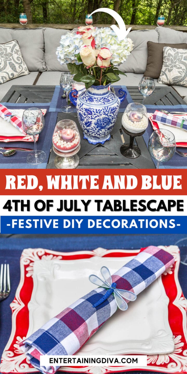 Easy Patriotic 4th of July Table Decorations