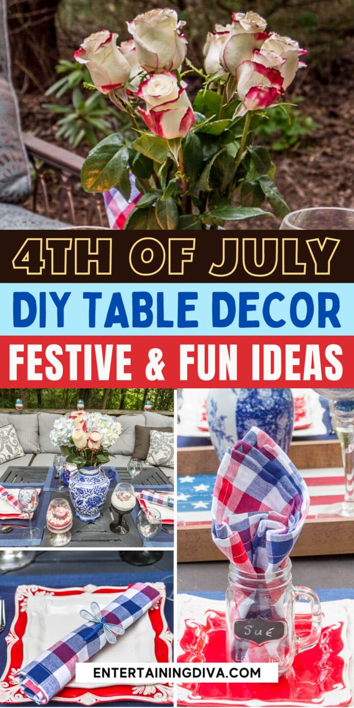 Easy Patriotic 4th of July Table Decorations