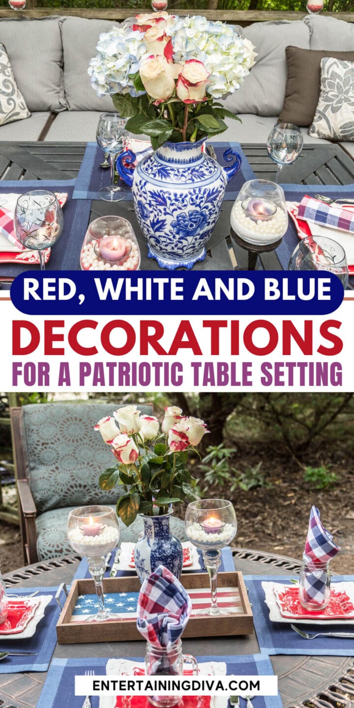 Easy Patriotic 4th of July Table Decorations