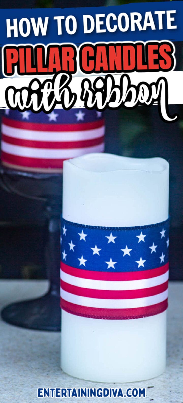 How To Decorate Pillar Candles With Ribbon