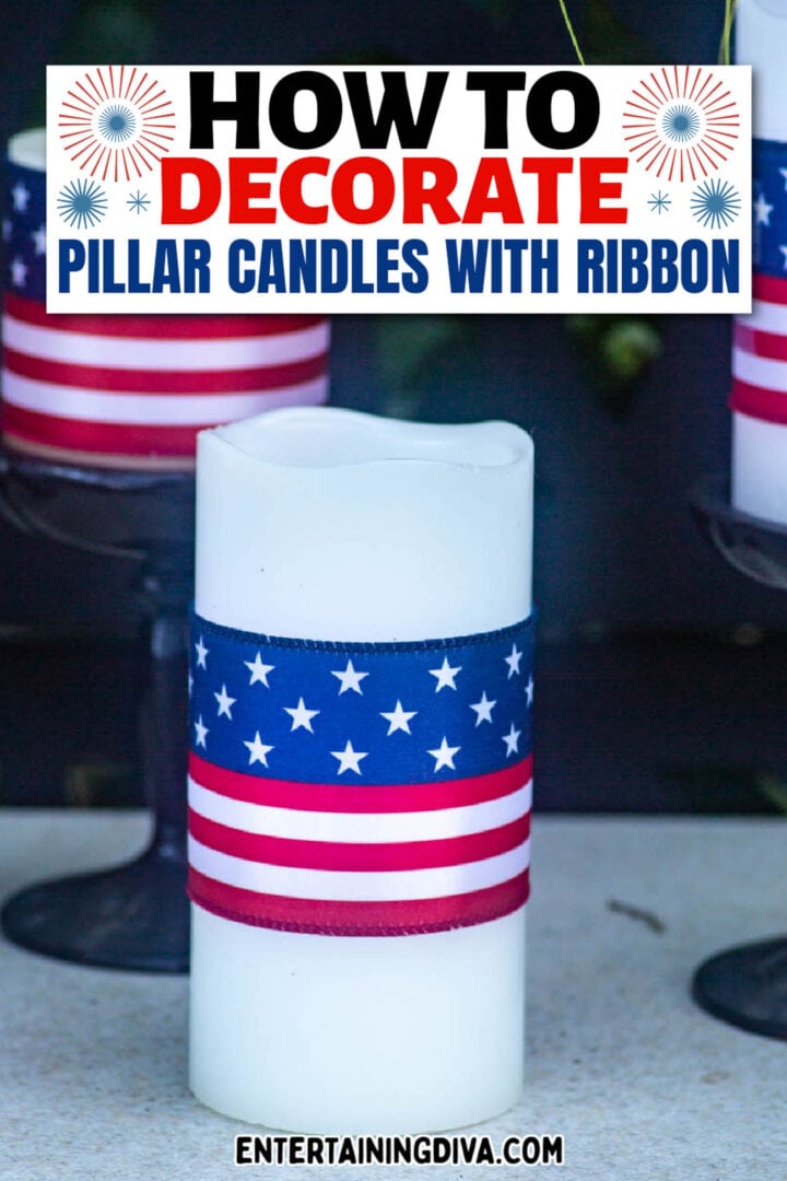 How To Decorate Pillar Candles With Ribbon