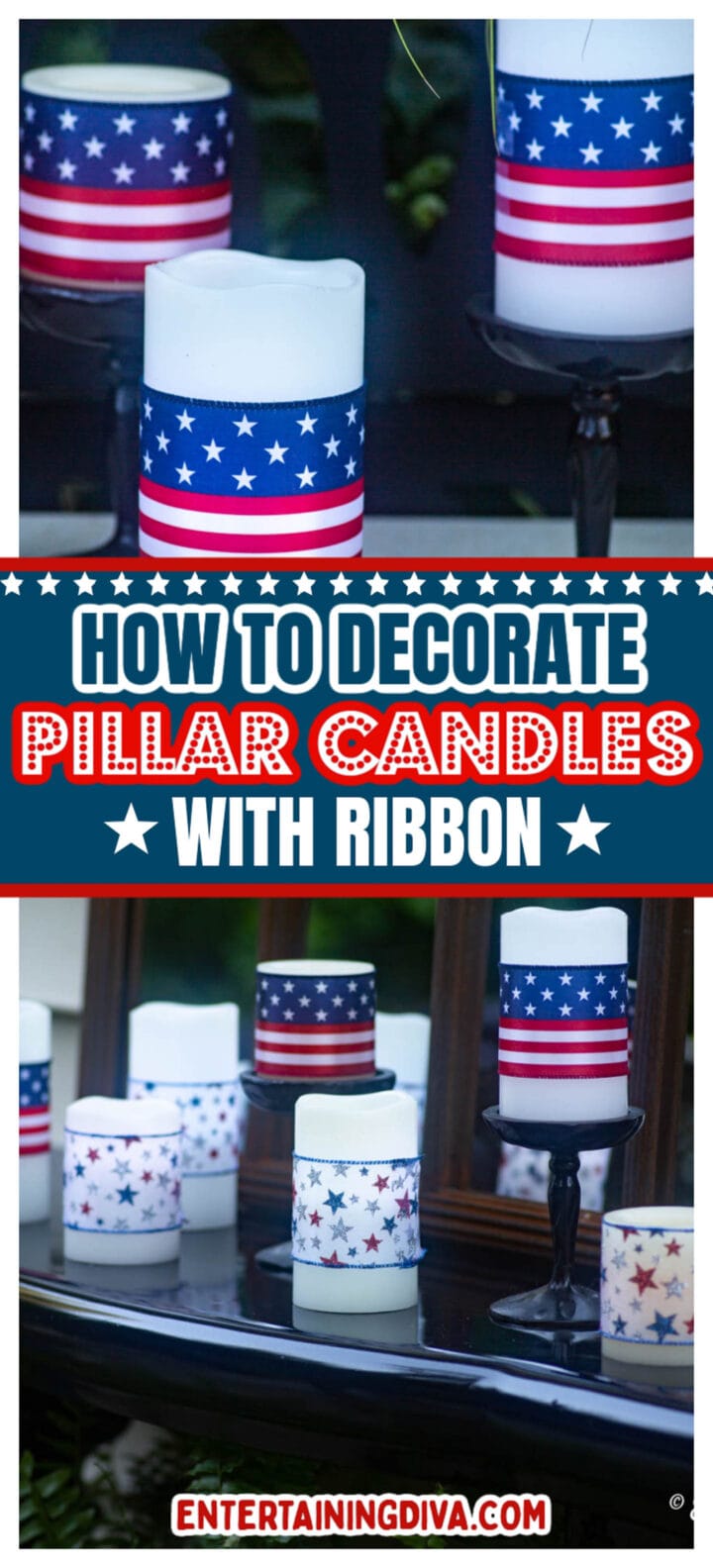 How To Decorate Pillar Candles With Ribbon