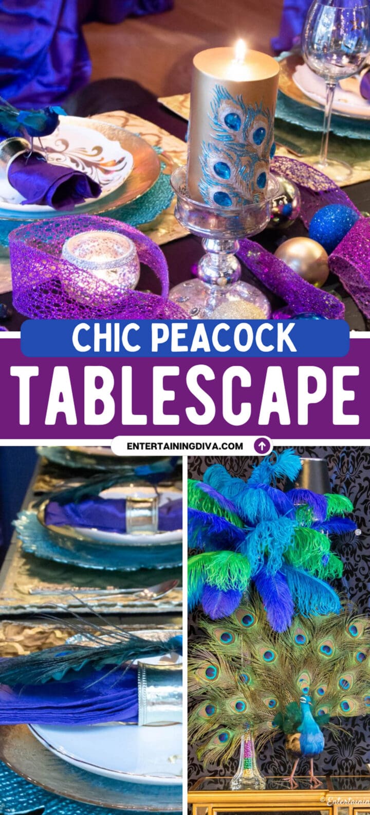 Peacock Tablescape
