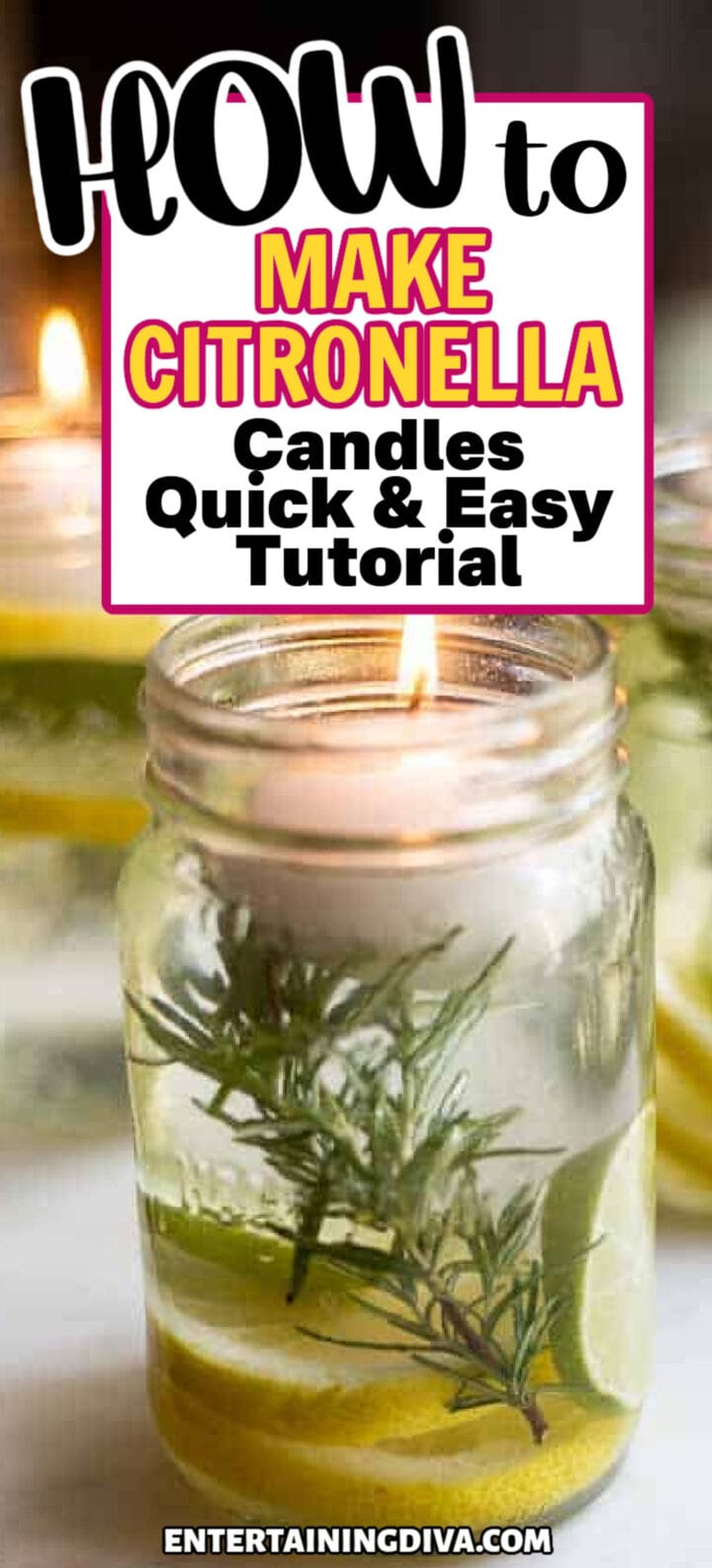 Super Simple DIY Citronella Candles (No wax required!)