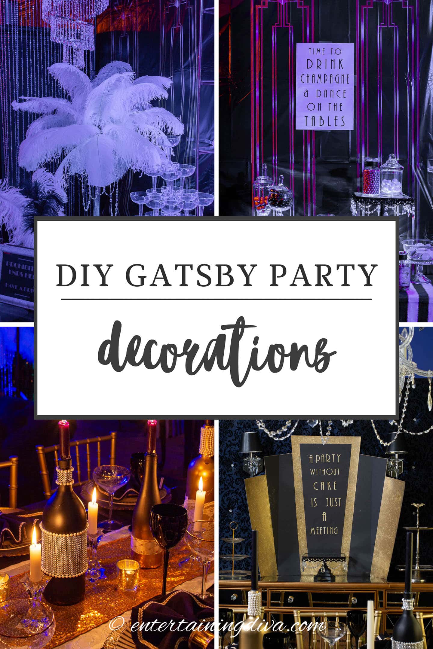 DIY Great Gatsby party decorations