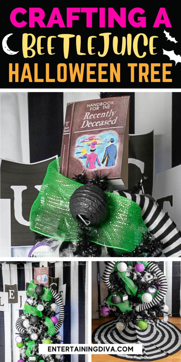 Crafting a Beetlejuice Halloween tree