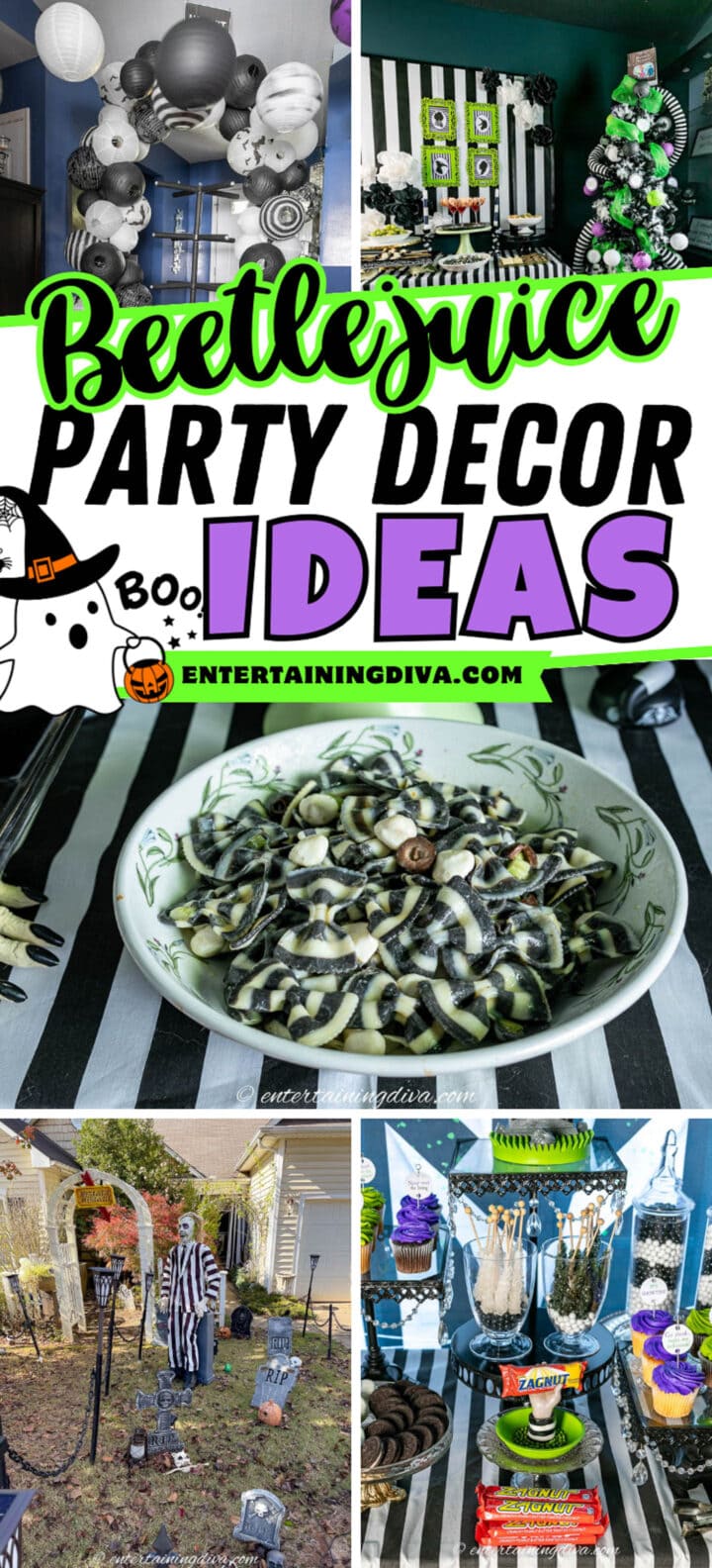 Beetlejuice themed party décor ideas.