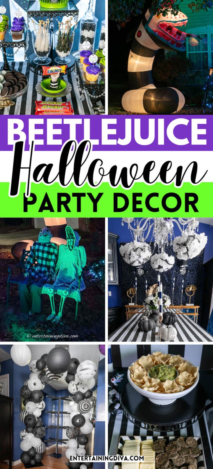 Beetlejuice Halloween party decor
