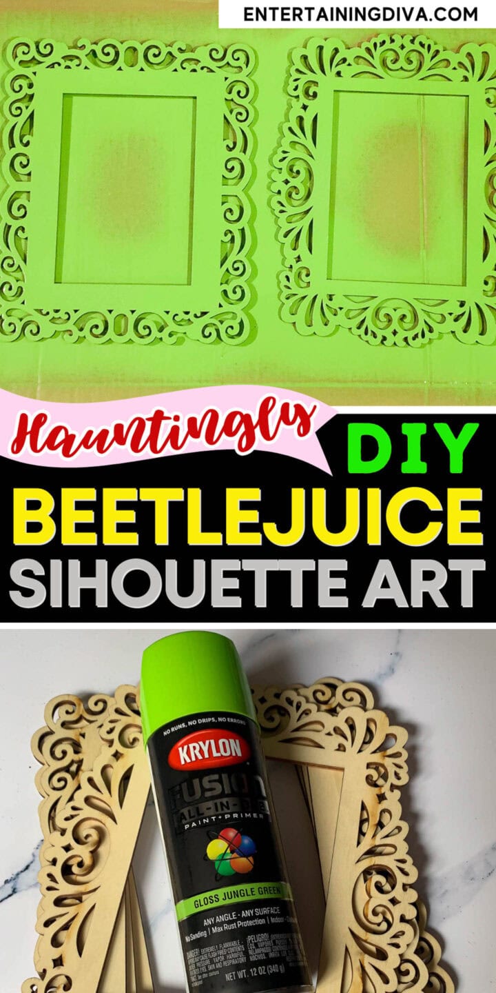 Hauntingly DIY Beetlejuice silhouette art