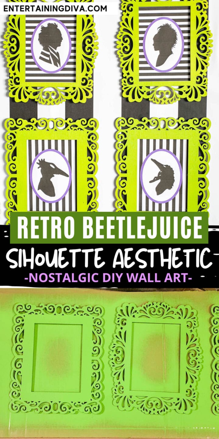 Retro Beetlejuice silhouette aesthetic (nostalgic DIY wall art)