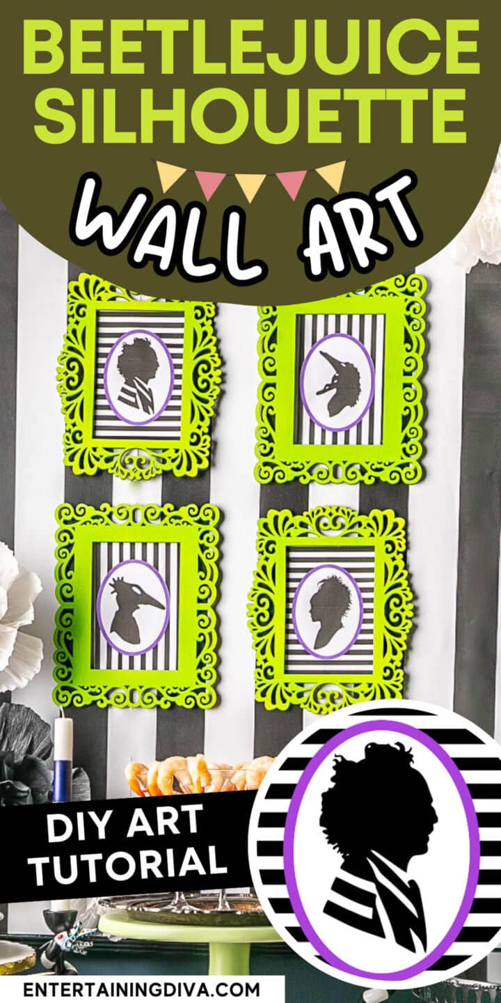 Beetlejuice silhouette wall art