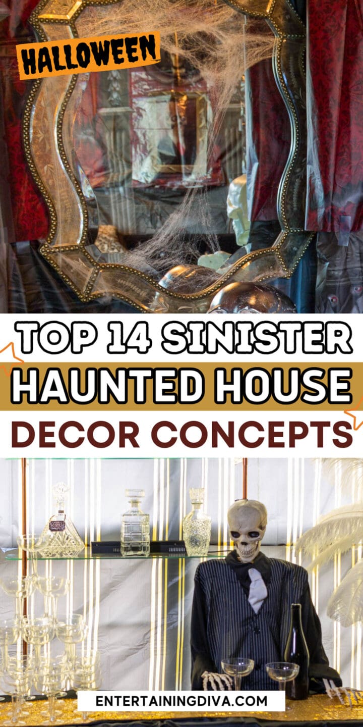 Top 14 sinister Halloween haunted house decor concepts.