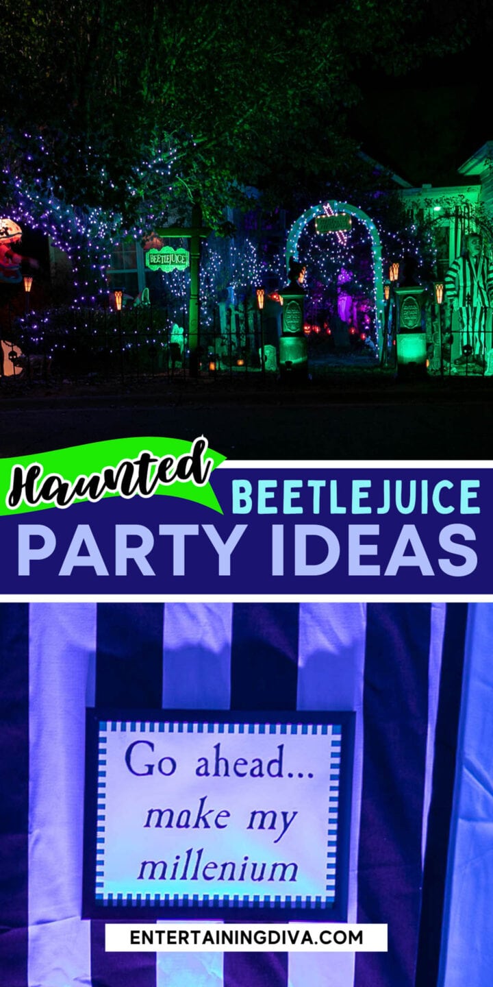 Beetlejuice themed Halloween party ideas.