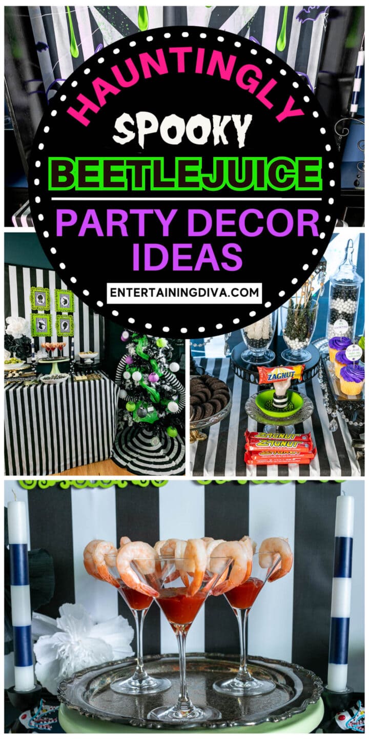 Beetlejuice themed party decor ideas.