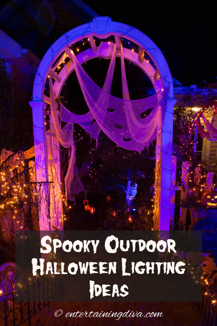 Spooky Halloween outdoor lighting ideas.