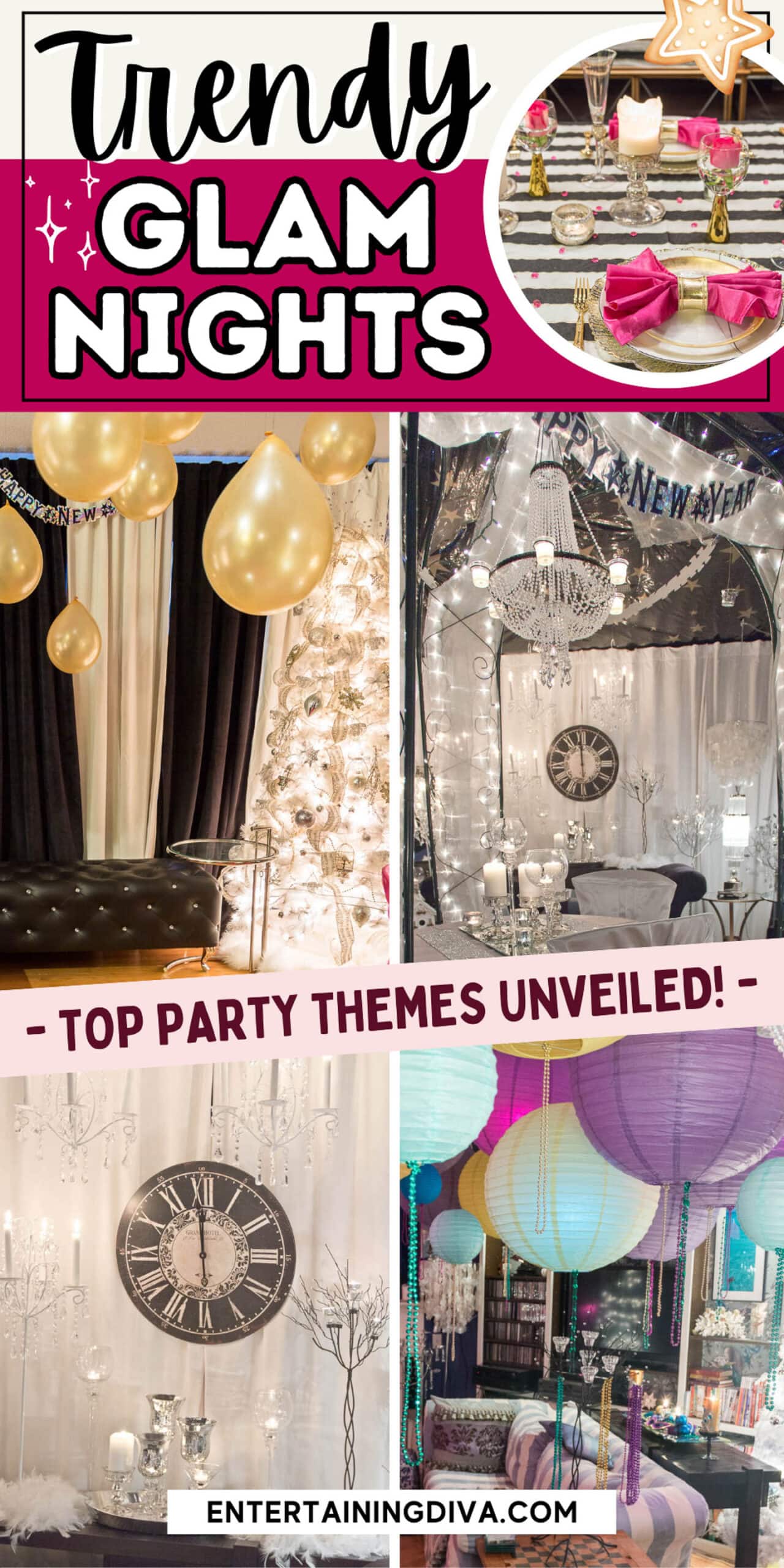 5 Glam New Year’s Eve Party Themes