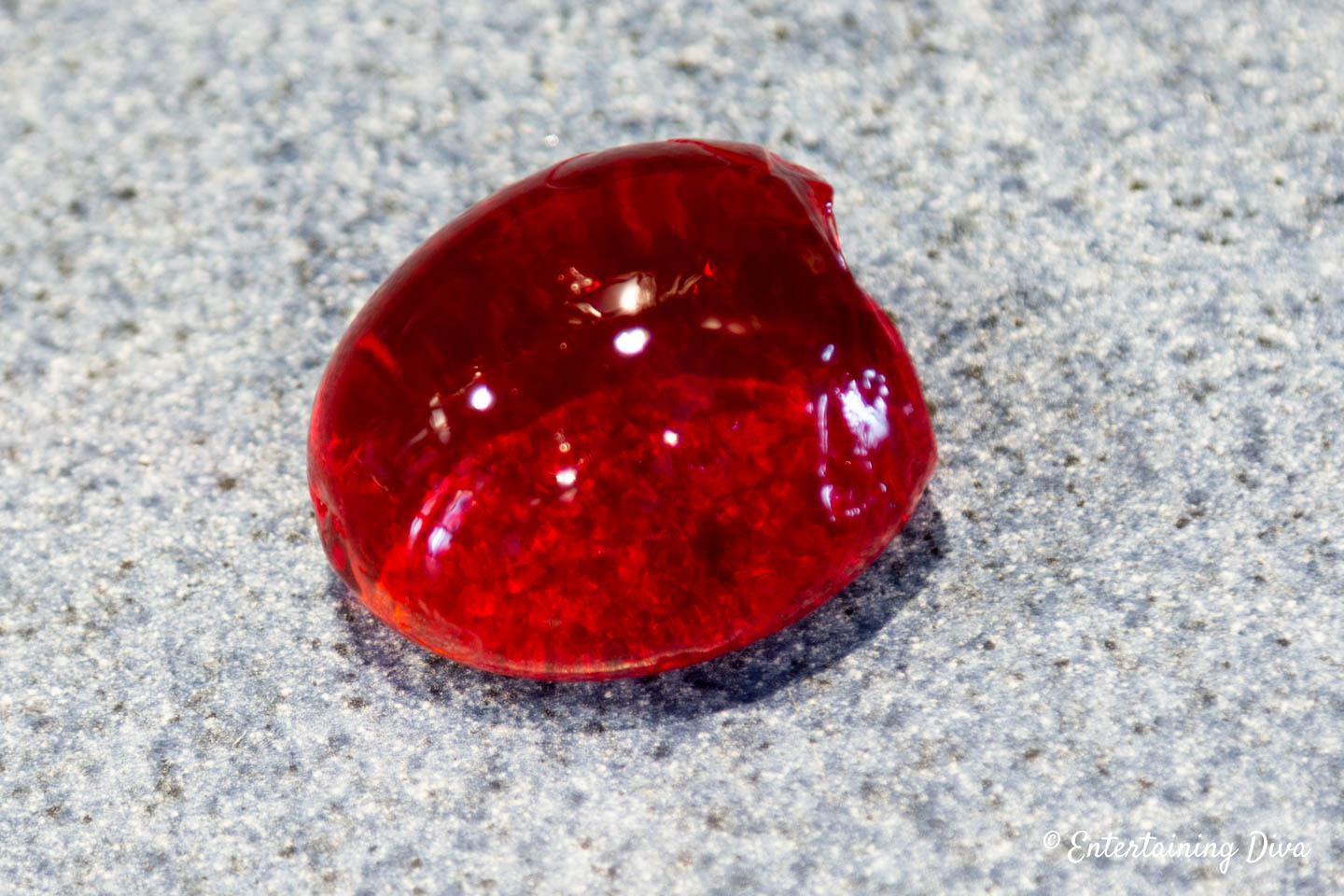Jello Easter egg with the membrane removed