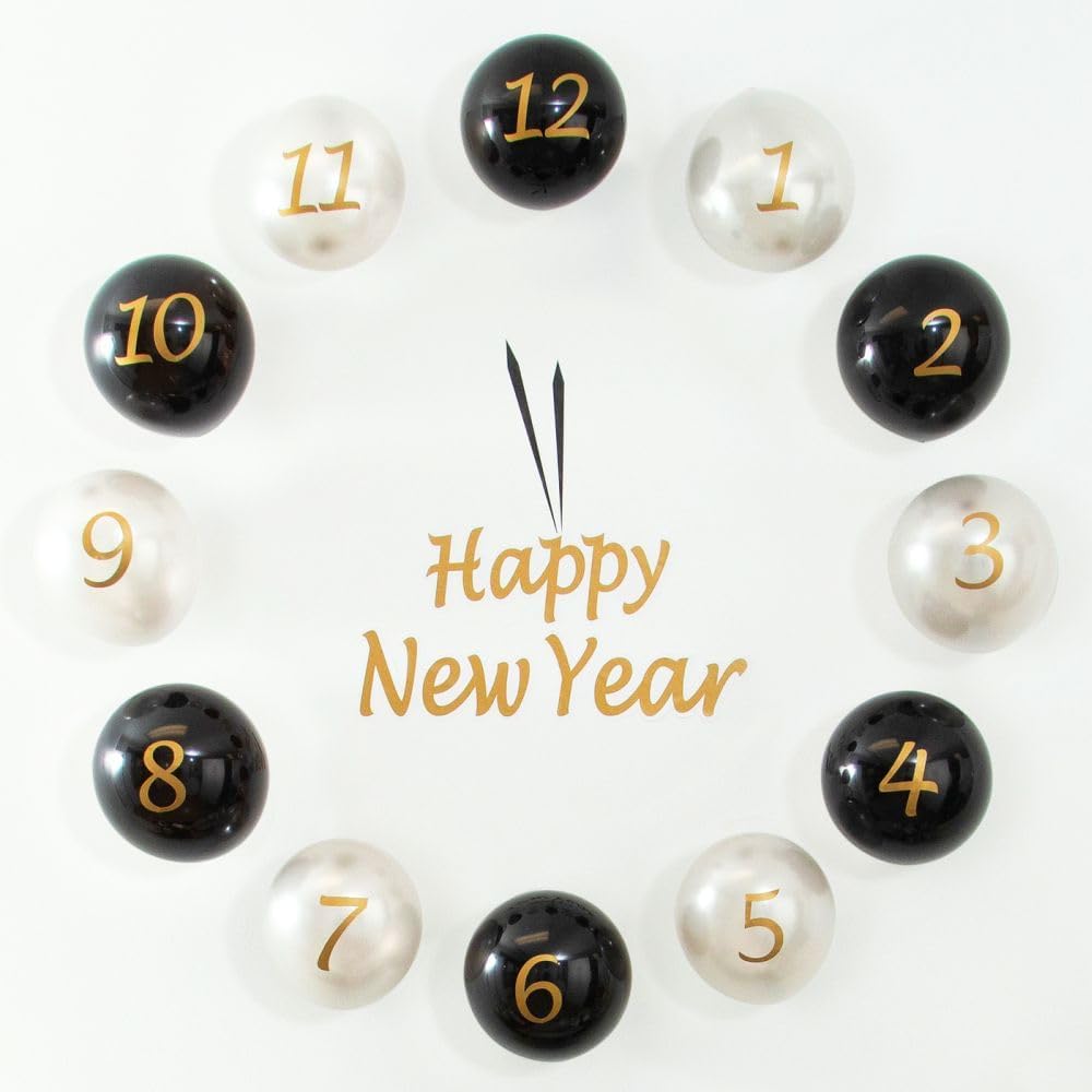 New Year's Eve decoration balloon clock