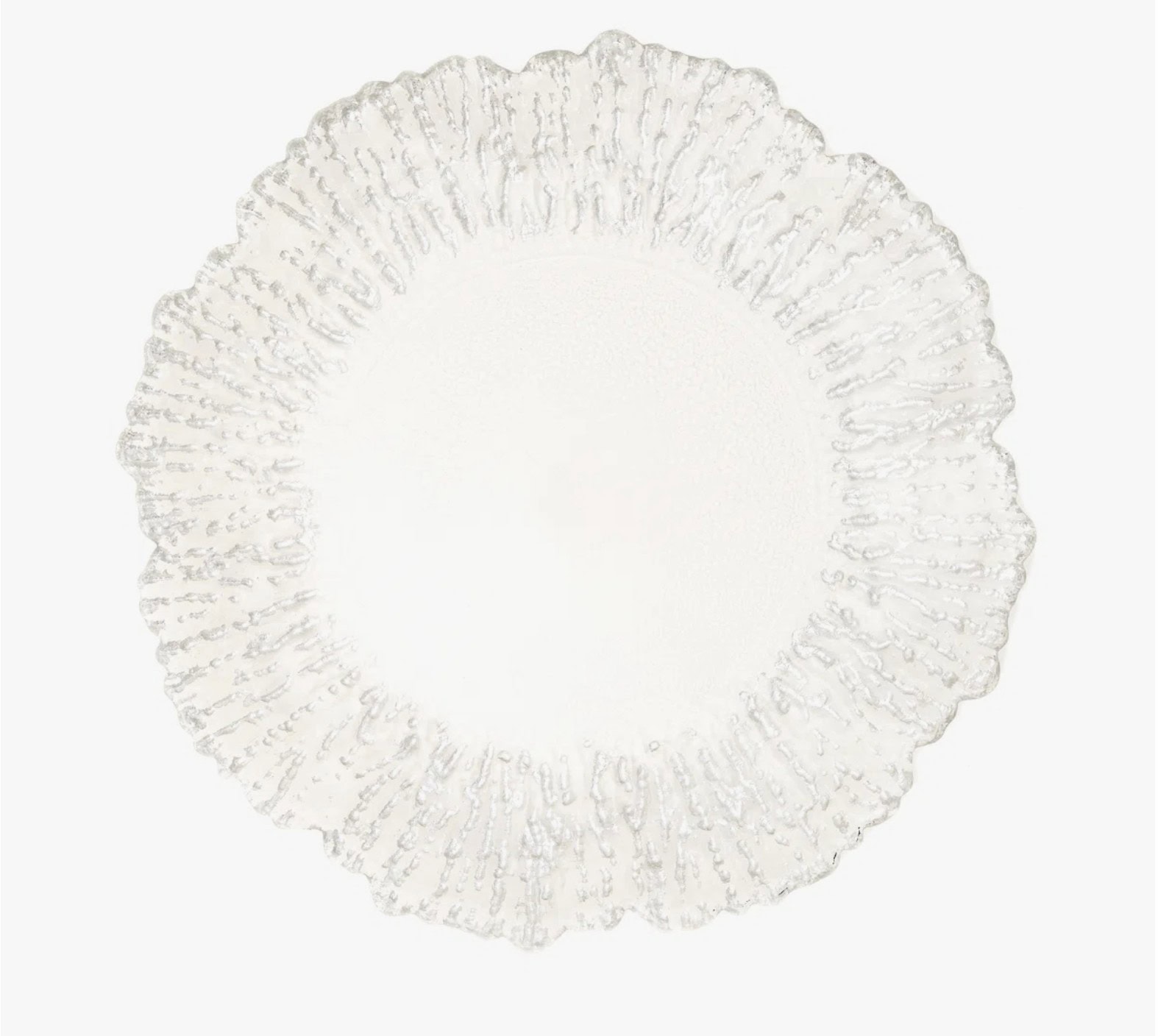 silver rim ripple charger