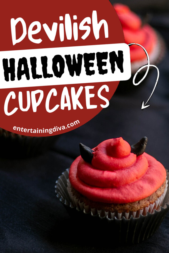 Devil Halloween cupcakes