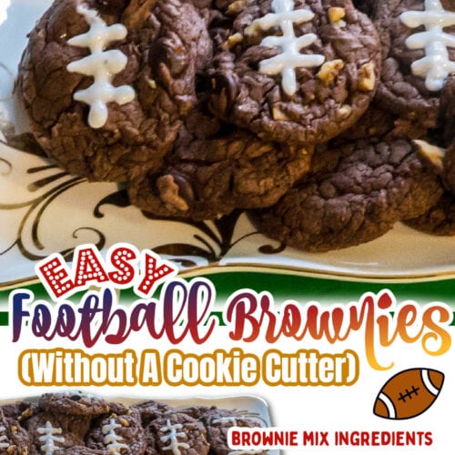 Easy Football Brownies (Without A Cookie Cutter)