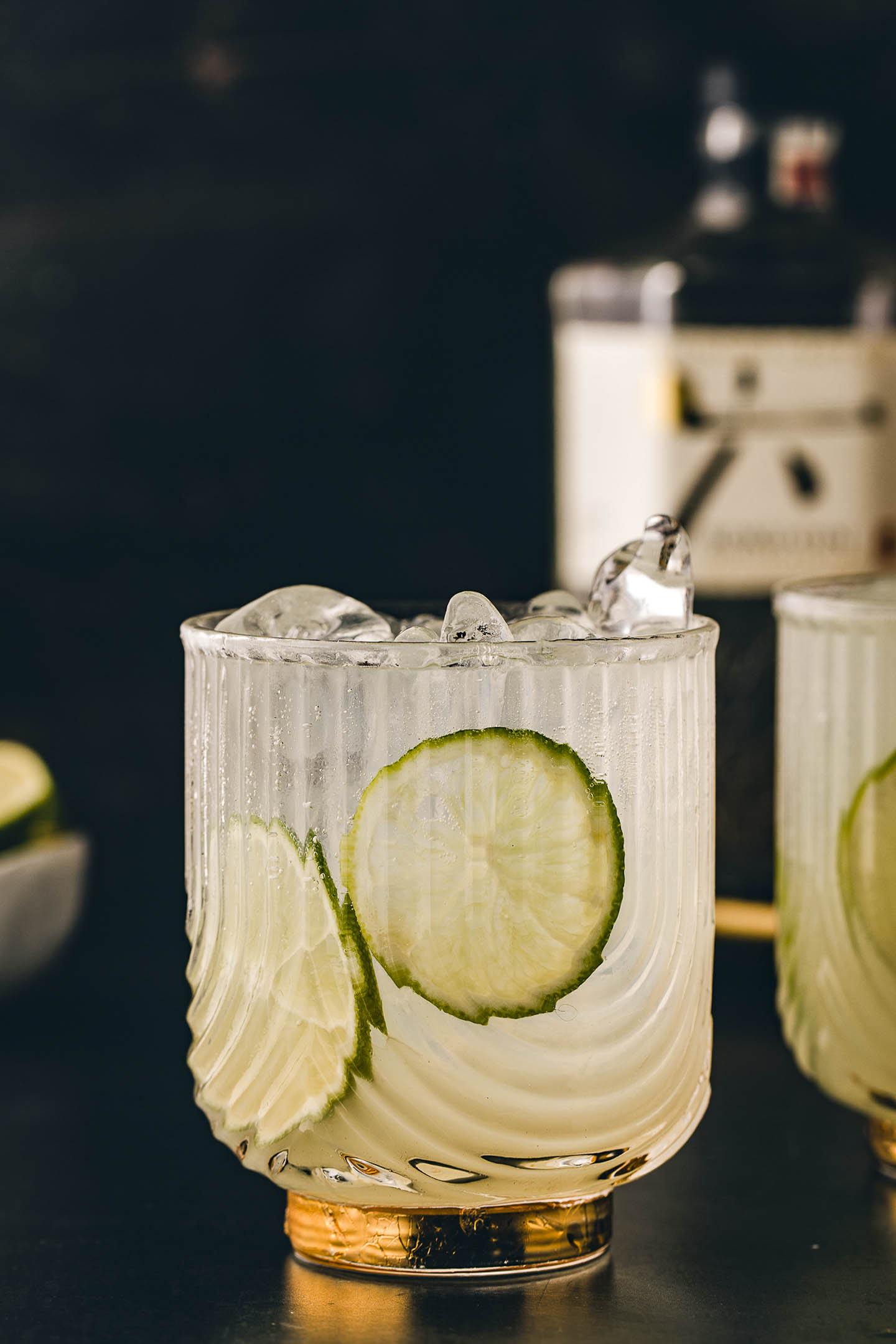 Gin rickey in a small cocktail glass