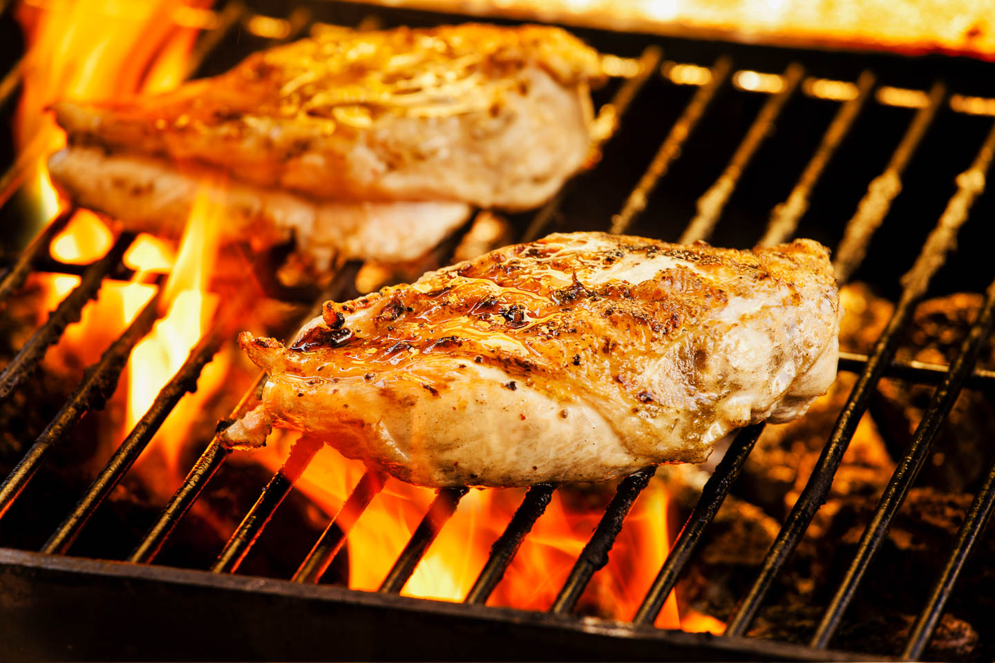 chicken on the grill