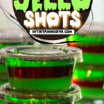 Purple and green "Joker Jello Shots" on a tray