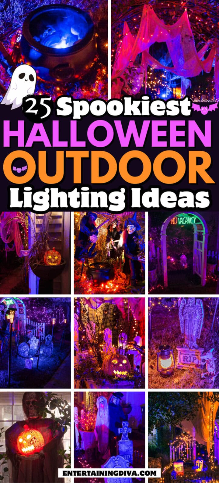 Spookiest Halloween outdoor lighting ideas