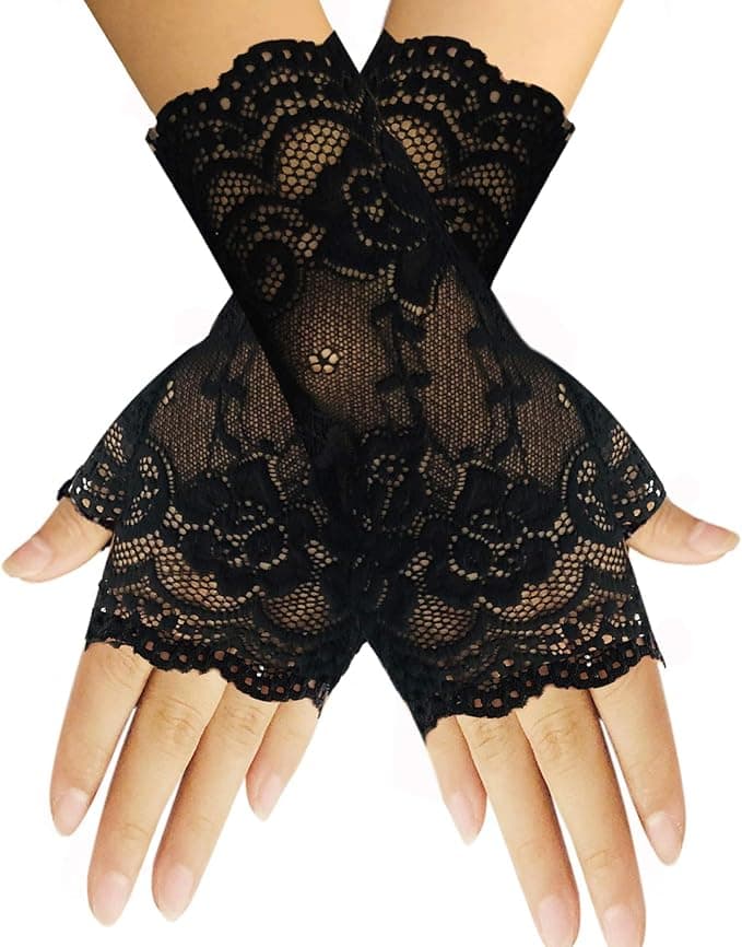 black lace gloves