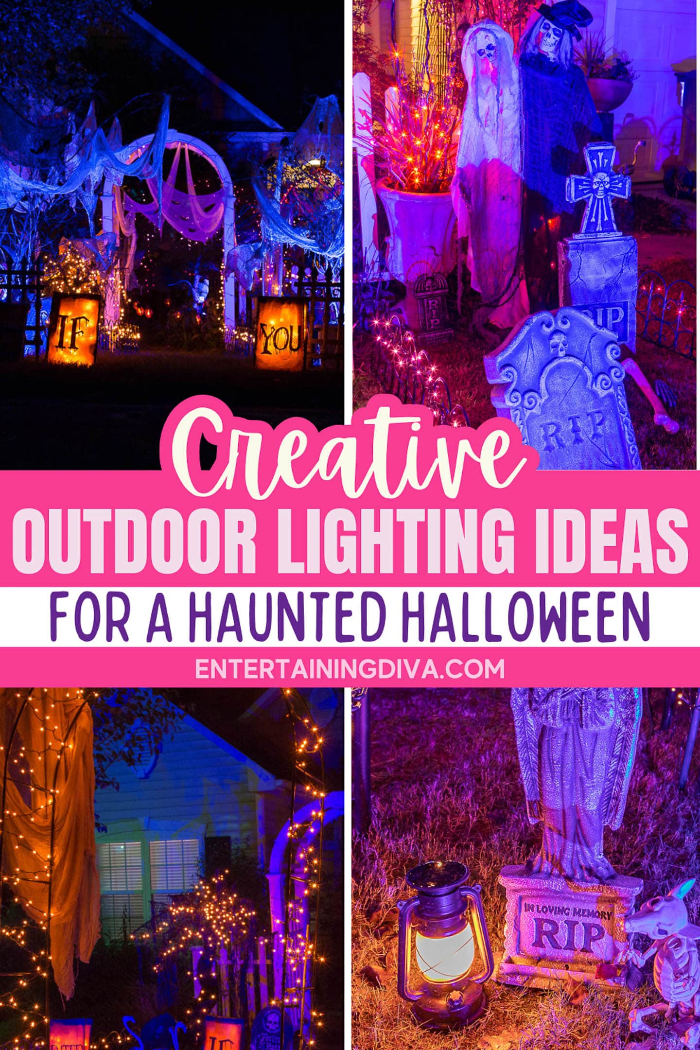 Creative outdoor lighting ideas for a haunted Halloween