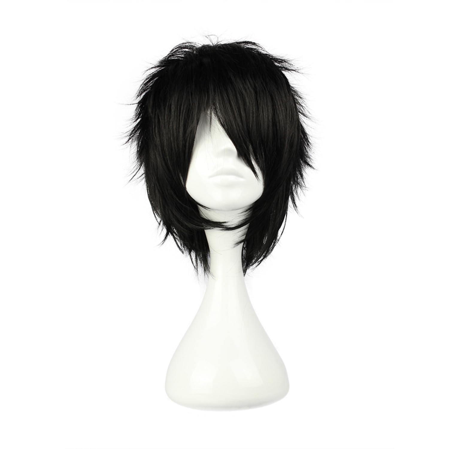 short black wig