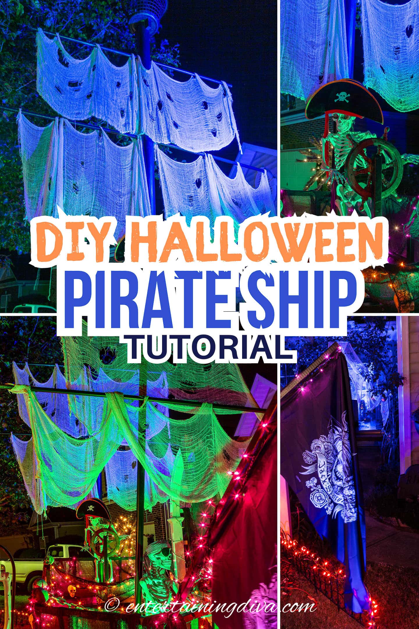 DIY Halloween pirate ship tutorial