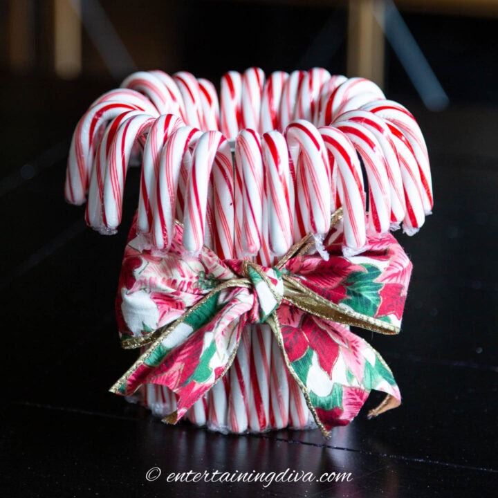candy cane Christmas centerpiece
