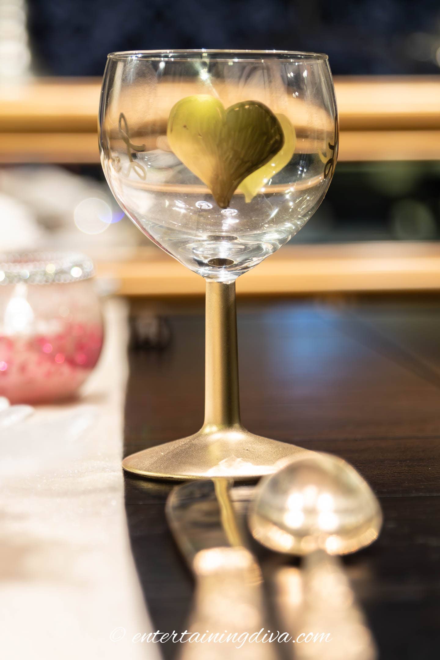 DIY Heart Wine Glass