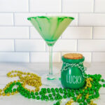 side view of a St Patrick's Day Martini