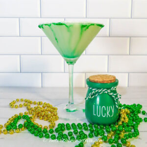 side view of a St Patrick's Day Martini
