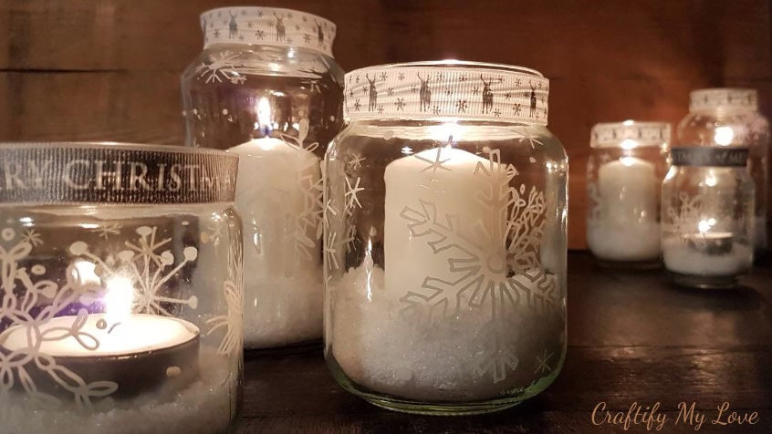 snowflake candle holders