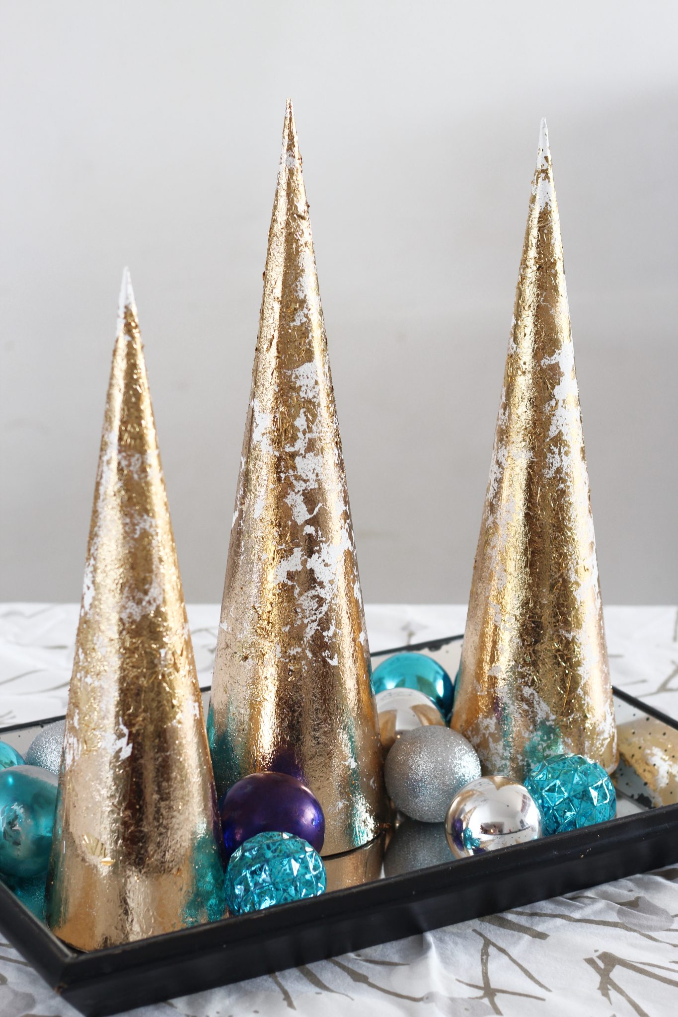 gold leaf christmas trees