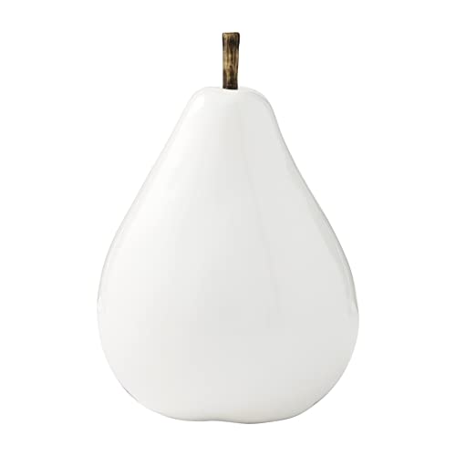 white ceramic pear