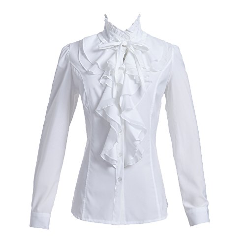 Beetlejuice Juno white ruffled shirt