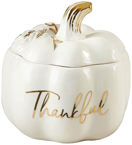 white ceramic pumpkin