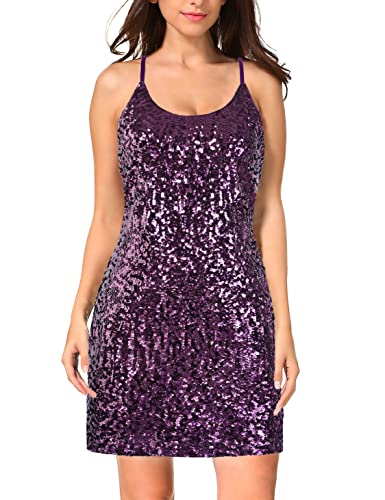 purple sequin dress