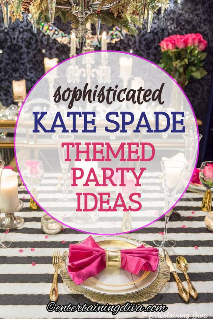sophisticated kate spade themed party ideas