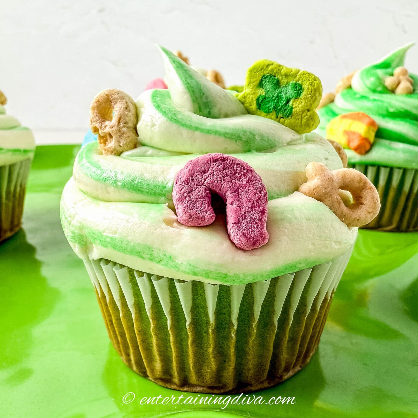 Lucky Charms Cupcakes With Marshmallow Buttercream Frosting