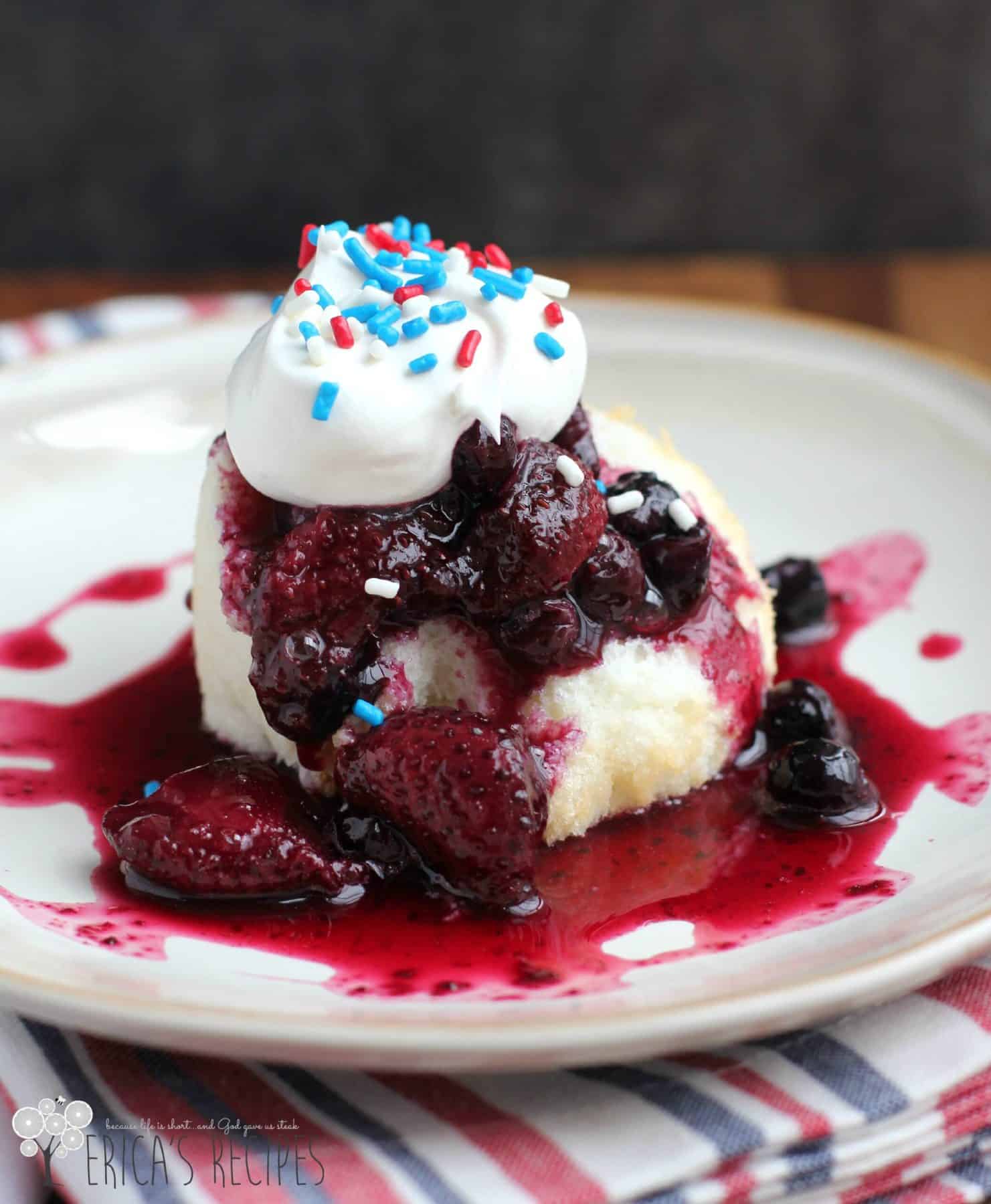 grown-up mixed berry shortcake