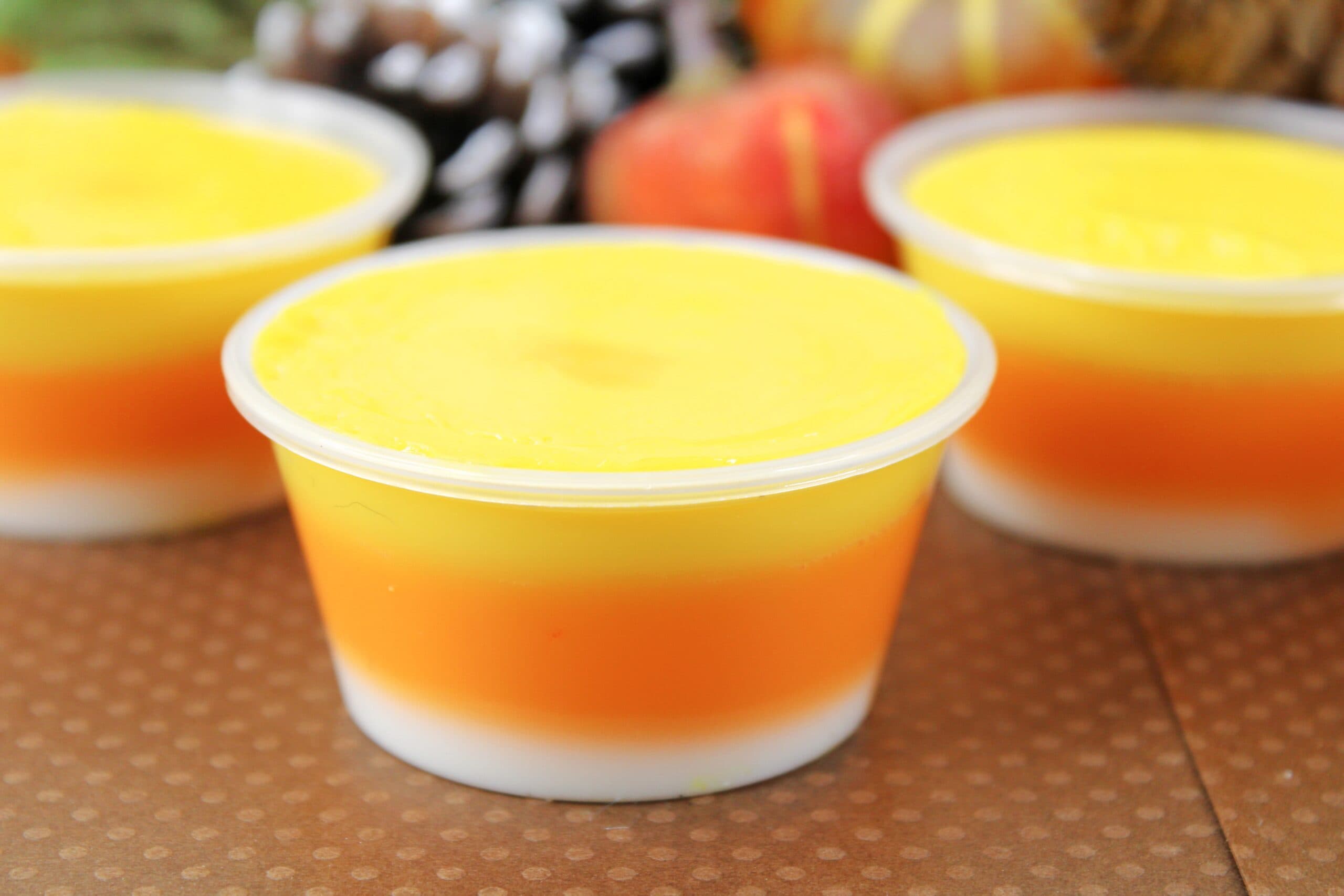 creamy candy corn jello shots