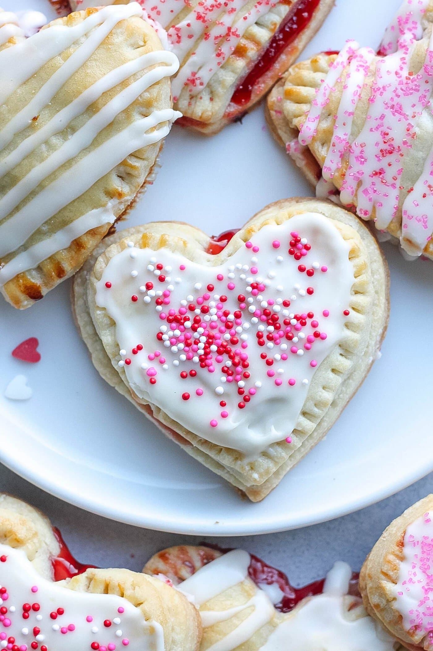 cherry heart hand pies