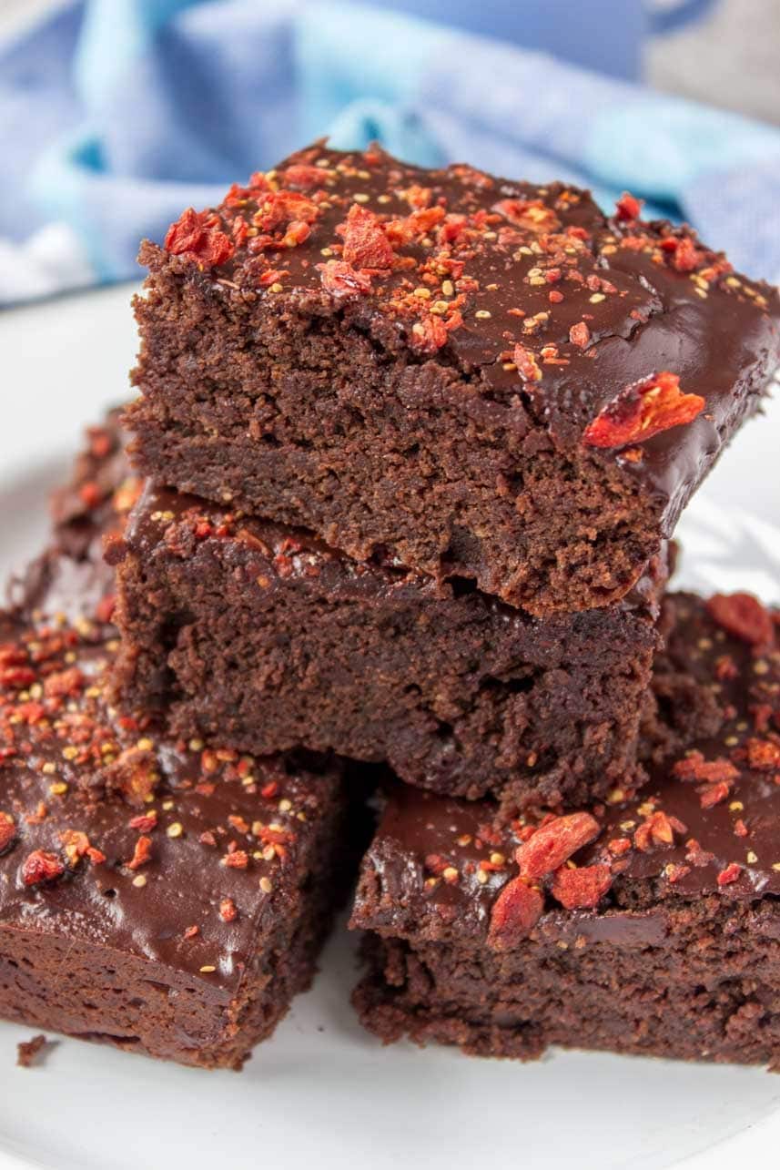 chocolate maca tahini brownies